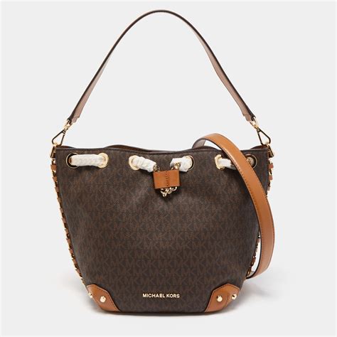 michael michael kors alanis medium logo bucket bag|MICHAEL Michael Kors Bucket bags and bucket purses for Women.